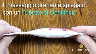 Il massaggio Drenante Circolatorio spiegato con un quotTubetto di Dentifricioquot [upl. by Adlai]