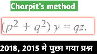 Charpits method very important question 2019  problem 2  Question bank solution [upl. by Grevera218]