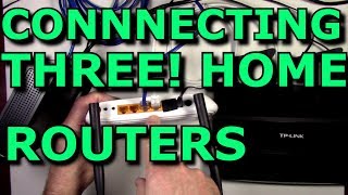 How To Connect Three Routers On One Home Network amp Sharing The Internet Using Lan Cables TpLinkNetG [upl. by Diana]