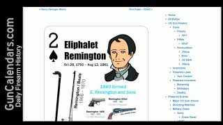 Eliphalet Remington Born Firearm History Oct 28 [upl. by Nihsfa]