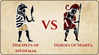 ROME II Total War  Disciples of Apedemak VS Heroes of Sparta [upl. by Leunammi]