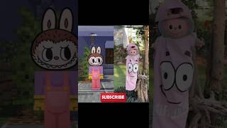 Original vs Animation  Labubu Menyamar minecraft comedy [upl. by Kermie562]