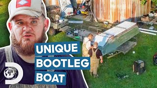 Arkansas Cousins Build A Bootlegging Boat  Moonshiners [upl. by Ilohcin]