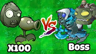 100 ZOMBIE PLANTS vs EDGAR II  FROST GIANT ZOMBIE Who Will Win PVZ Hybrid Challenge V261 [upl. by Longley998]