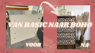 Boho meubels opknappen met krijtverf en stencils [upl. by Dao]