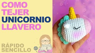 Como tejer un bello llavero de unicornio a crochet FÁCIL  Llavero de unicornio amigurumi ENG SUBS [upl. by Aikenat180]