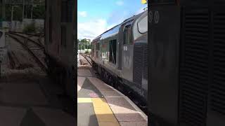 Class 37 37884 ERUPTS out of Worcester heading to Burton with TFW Class 769 769002 railway [upl. by Ardnoyek]