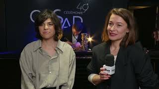 Cesar 2024  Best fiction short film LAttente press room interview [upl. by Ycak915]