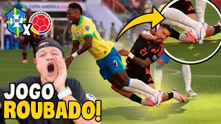 BRASIL FOI ASS4LTAD0 CONTRA A COLÔMBIA🤬🤬 PÊNALTI CLARO NO VINI JR Brasil x Colombia [upl. by Zirkle]