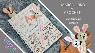 COMO HACER UN SEPARADOR DE HOJAS PARA LIBROS A CROCHET🧶PASO A PASO con forma de 🐰Conejo 🐰FACIL DIY [upl. by Ylrebmi958]