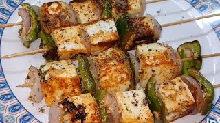 पनीर टिक्का Easy Recipe for Tandoori Paneer paneer tikka on tawa [upl. by Schoenburg21]