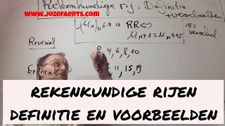 462 Rekenkundige Rijen  definitie en voorbeelden [upl. by Neomah]