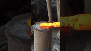 How to forge a small sword out of coil spring shorts short shortsvideo shortvideo diy how [upl. by Airamana]