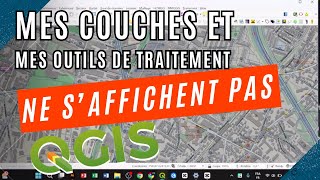 Comment régler le problème daffichage de couches ou outils QGIS [upl. by Gladi]