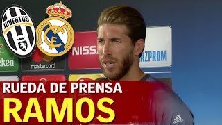 JuventusReal Madrid  Rueda de prensa de Sergio Ramos [upl. by Evita106]