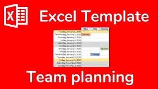 Excel template Team holiday Calendar amp Planning Doctor Excel 074 [upl. by Brear511]