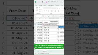 Calculate Working Days in a month  NETWORKDAYS Function ExcelandPowerBI  shorts excellife [upl. by Garson]