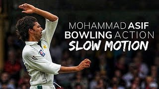 Mohammad Asif Bowling Action SlowMotion [upl. by Inava]