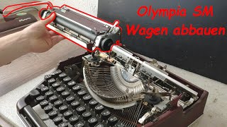 Olympia SM Wagen abbauen  Schreibmaschinen Wagen abbauen [upl. by Zohar]