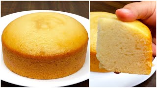 Eggless Sponge Cake Recipe Without Oven  Basic Sponge Cake Recipe  Vanilla Sponge Cake [upl. by Nhaj]