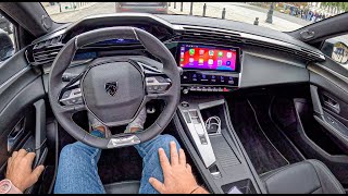 NEW Peugeot 408 GT 2024 16 225 hp 0100 POV Test Drive 2166 Joe Black [upl. by Eelirak469]