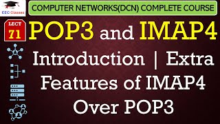 L71 POP3 and IMAP4 Introduction  Extra Features of IMAP4 Over POP3  DCN Lectures in Hindi [upl. by Earvin377]