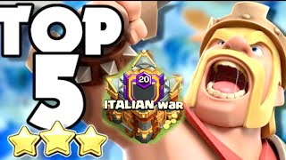 GUERRA IN ITALIAN WAR Top 5 migliori attacchi 🔥 [upl. by Ahtaga]