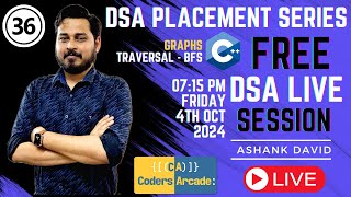 Mastering DSA in C for Placements  Session 36  Graphs BFS Traversal [upl. by Huberto514]