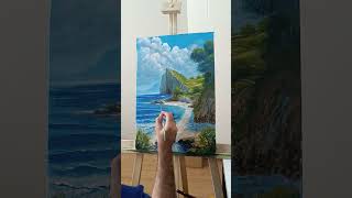 Deniz Akrilik Boya Landscape Painting Art 1 002 1 painting acryliclandscape how [upl. by Margarita]