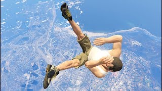 GTA 5 CRAZY JumpsFalls Compilation 8 GTA 5 Fails Funny Moments [upl. by Eittik]