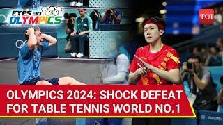 Olympics 2024 Table Tennis China Gold Medalist Loses After Paparazzi Paddle Accident [upl. by Heger152]