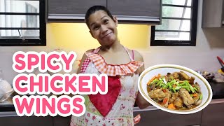 SPICY CHICKEN WINGS na may atay  PokLee Cooking [upl. by Thorrlow]