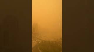 Timelapse of Dust Storm Hitting Kuwait City [upl. by Ethbinium]