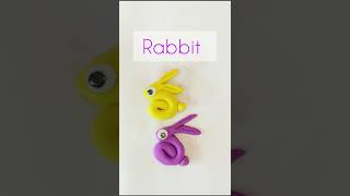 Clay Rabbits art relaxing diy cute trending trendingshorts trend foryou art [upl. by Nniuq]