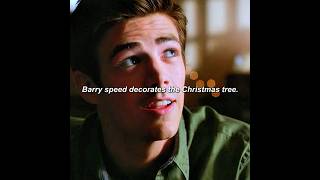 Barry speed decorates a Christmas tree theflash barryallen iriswest joewest shorts [upl. by Arammahs280]