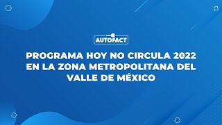 PROGRAMA HOY NO CIRCULA EN LA ZMVM Calendario de semana sabatino y autos exentos [upl. by Niahs]