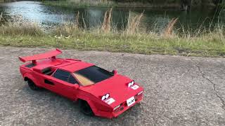 I Built an RC LAMBORGHINI COUNTACH Out of Cardboard [upl. by Aillicec]