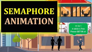 Semaphore Animation  Operating System Concept Made Simple [upl. by Rebmit]