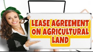 HOW TO WRITE A LEASE AGREEMENT ON AGRICULTURAL LAND KASUNDUAN SA LUPA [upl. by Sonia263]