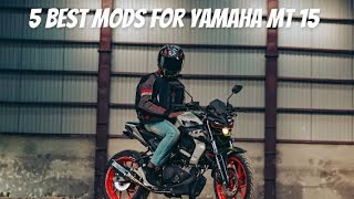 5 Best Mods on YAMAHA MT 15  Cheapest mods  PS MotoTube [upl. by Alahsal]