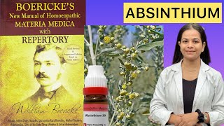 ABSINTHIUM homeopathic mother tincture in Hindi boerickes materia medica [upl. by Pelletier]