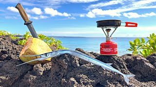 NEEDLEFISH Catch amp Cook Tide Pool MICRO FISHING in Hawaii [upl. by Ysdnil]