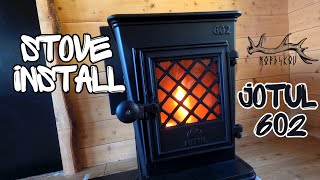 Tiny house Wood Stove install Sweden  Jotul 602 Eco [upl. by Arvonio]