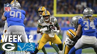 Green Bay Packers vs Detroit Lions  2023 Week 12 Game Highlights [upl. by Nailluj]