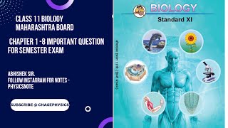 Class 11 Biology Important Questions  Chapter 1 to 8 Maharashtra board biology [upl. by Baal]