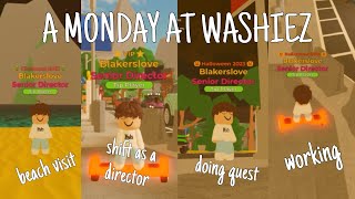 Starting the week at Washiez shift beach quest working and more  Roblox Washiez [upl. by Etennaej]