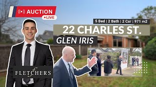 Live Auction  22 Charles Street Glen Iris  Auction Results Melbourne [upl. by Akinod]