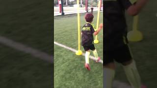 Football Fitness drill for 8 year olds shorts youtubeshort ytshots footballsoccerdrillsfitness [upl. by Lellih]