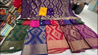 Chickpet Bangalore Wholesale boutique sareesSingle saree courier available [upl. by Votaw]