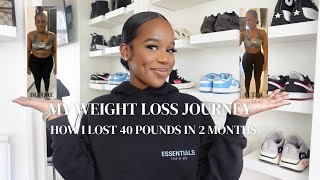 MY WEIGHT LOSS JOURNEY  HOW I LOST 40 POUNDS IN 2 MONTHS [upl. by Kristine]